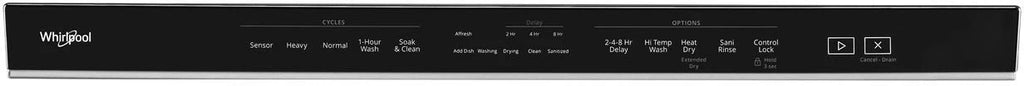 Whirlpool - 24 Built-In Dishwasher - Stainless steel