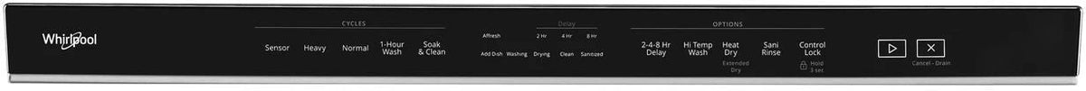 Whirlpool - 24 Built-In Dishwasher - Stainless steel