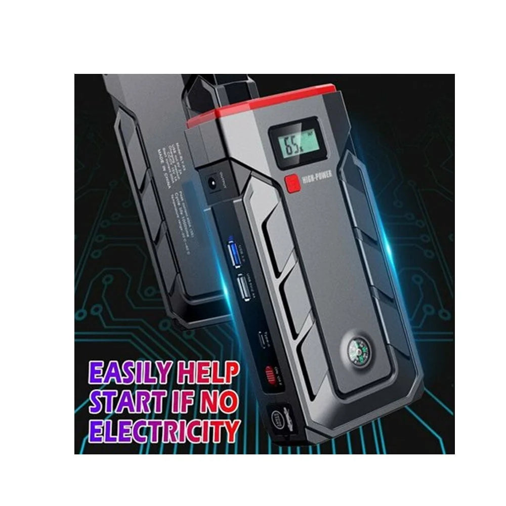 Xhy 50800mAh Car Jump Starter Portable Battery Pack Booster Jumper Box Emergency Start Power Bank Supply Charger with Built-in LED Light