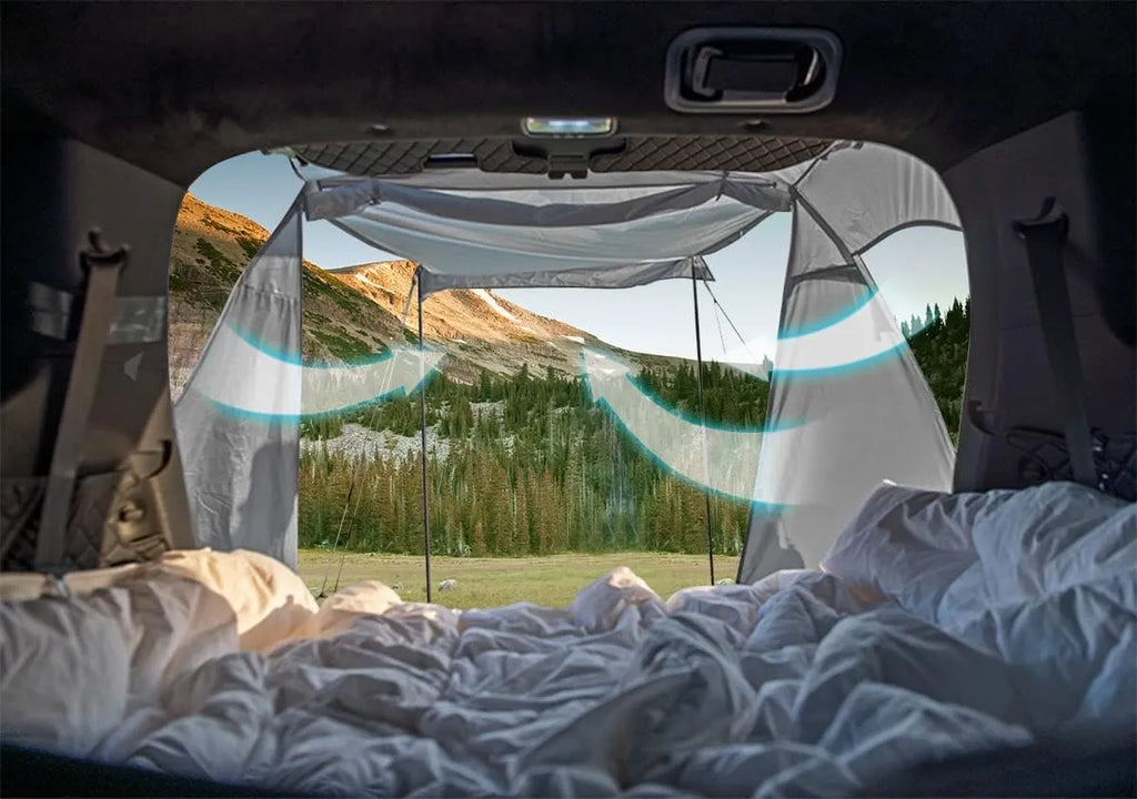 SUV Car Tent, Tailgate Shade Awning Tent for Camping, Vehicle Camping Tents Outdoor Travel (Gray)
