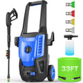 5000PSI Electric Pressure Washer, 4.0 GPM High Power Washer Machine, with Adjustable Nozzle and Soap Bottle for Cars/Fences/Driveways/Home/Patios (Light Blue)