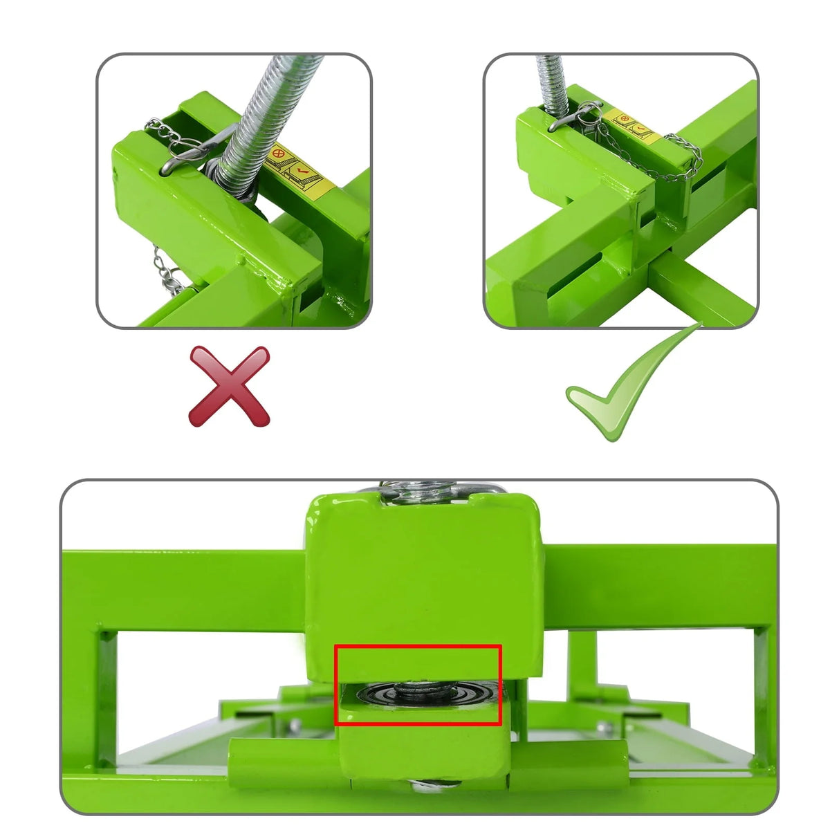 imerelez Easy Lawn Mower Lift for Riding Tractors , 800 Lbs Capacity Lawn Tractor Lifter, Ride-on Mower, Cleaning Aid, Universal, Lawn Tractor Lift, Lawn Tractor + 45° Tilt Adjustable, Green