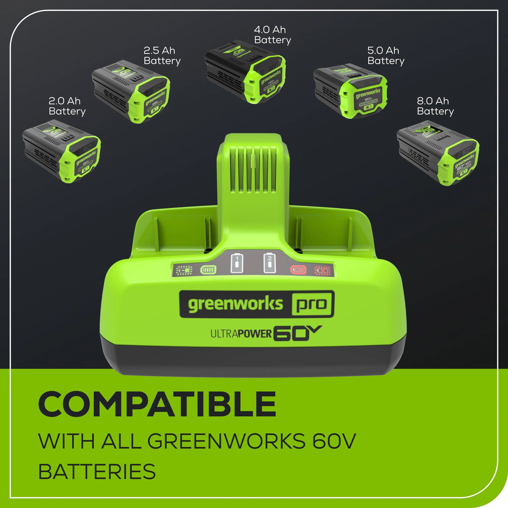 Greenworks 60V 6 Amp Dual-Port Rapid Charger 1807902