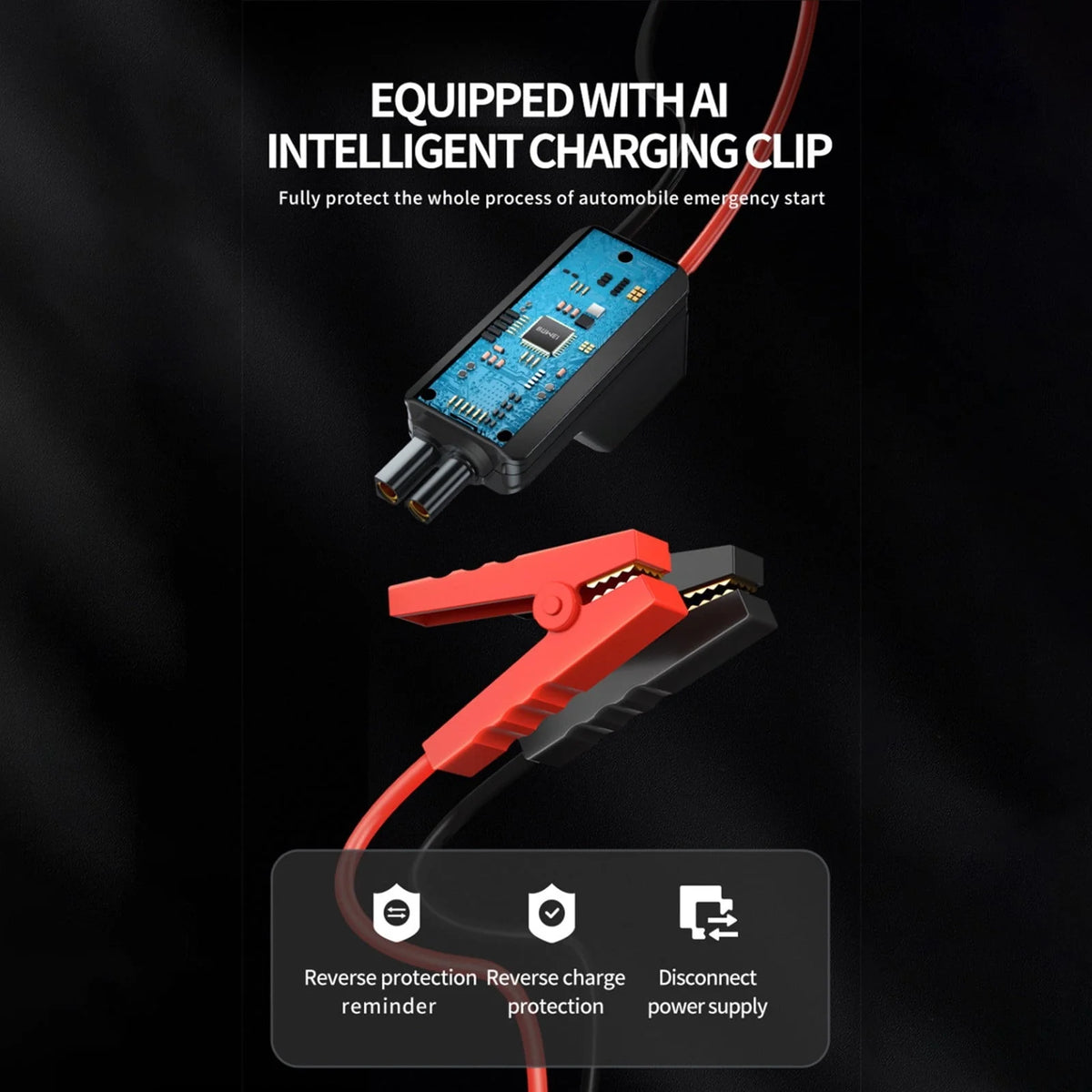 Ozmmyan Car Inflator Battery Jump 2-in-1 1000A Emergency Start Power Supply 12V Battery Pack Battery Booster Jump Box Portable Charger Jumper Cables LED Display Screen Car Accessories Clearance