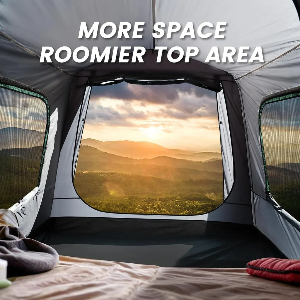 SUV Tent, 5-9 Person Rectangle Car Tent for Family, Waterproof & Windproof for Car Camping, Large Camping Tents with Storage Bag, SUV, Van, Jeep, Pickup 8FT L x 10.6FT W x 7.2FT H