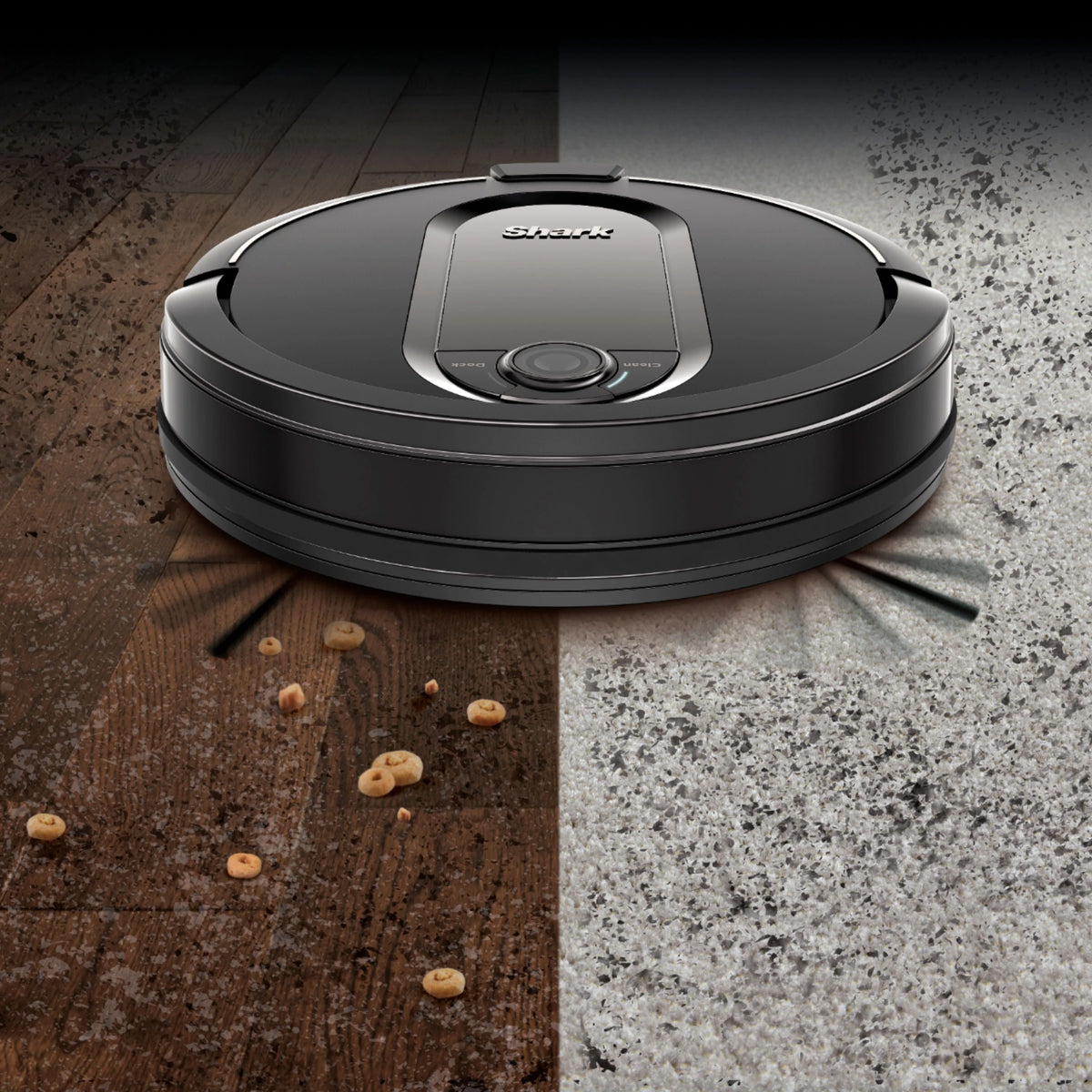 Shark - IQ Robot Self-Empty XL RV1001AE, Wi-Fi Connected, Robot Vacuum with Self-Cleaning Brushroll - Black
