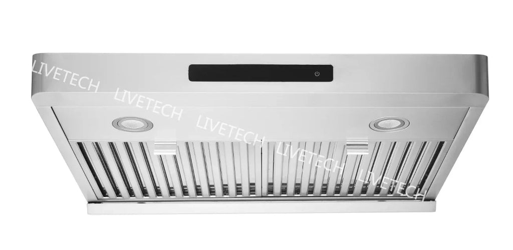 Rear Vent --- LiveTech Stainless Steel 30 Under Cabinet Range Hood 800 CFM