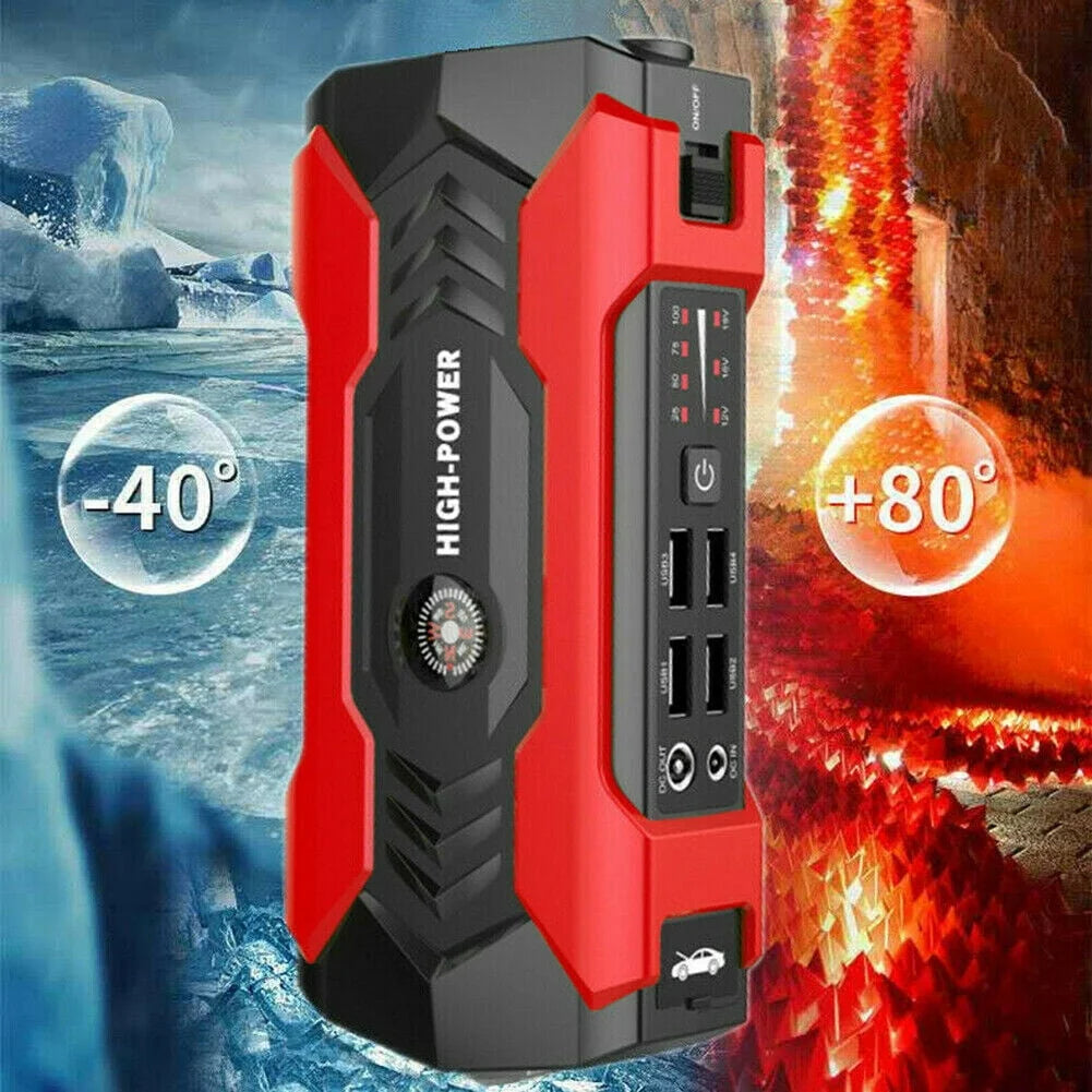 Xhy Jump Starter 12V Car Battery Pack Booster Jumper Box Emergency Start Power Bank Supply Charger with Built-in LED Light