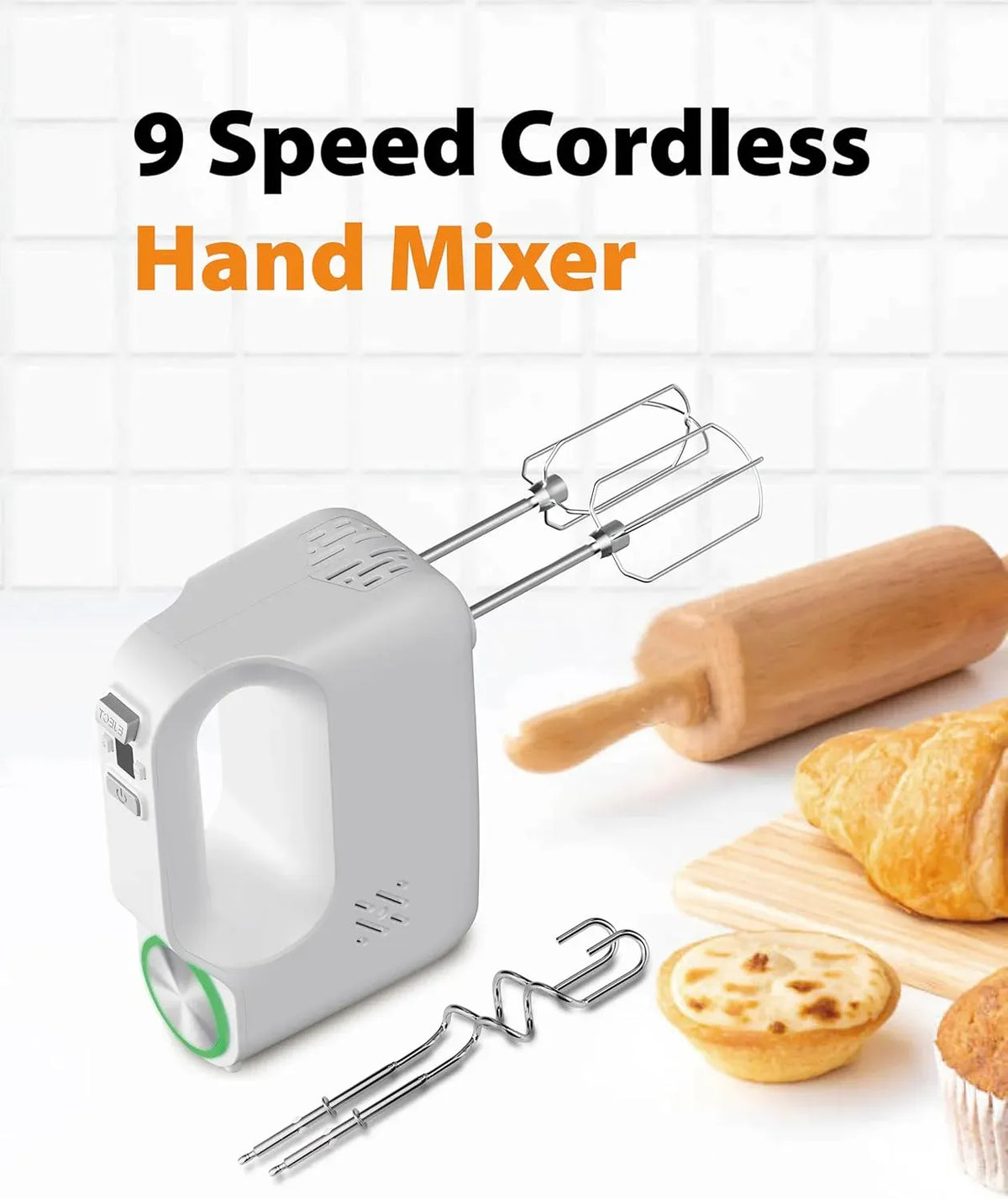 3-in-1 Cordless Kitchen Gift Set, Rechargeable Cordless Immersion Blender, Mixer & Smoothie Maker with Fast Charger, Housewarming Gifts New Home