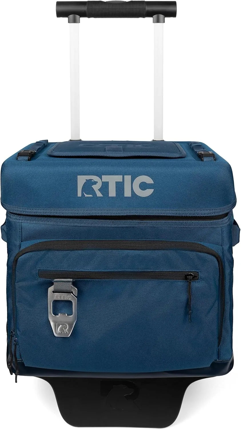 RTIC 40 Can Everyday Wheeled Cooler, Soft Sided Insulated Portable Rolling Collapsible Cooler Bag with Wheels and Handle for Outdoor, Beach, Camping, Sports, Travel, Leakproof