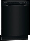 Frigidaire - 24 Compact Front Control Built-In Dishwasher with Stainless Steel Tub, 52 dBA - Black