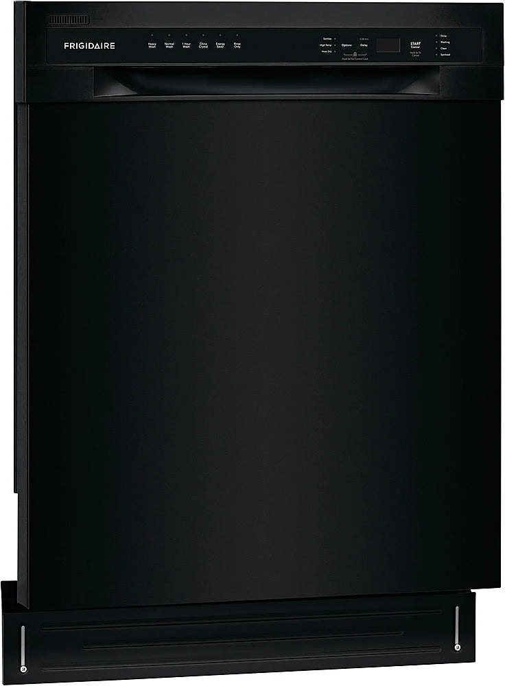 Frigidaire - 24 Compact Front Control Built-In Dishwasher with Stainless Steel Tub, 52 dBA - Black