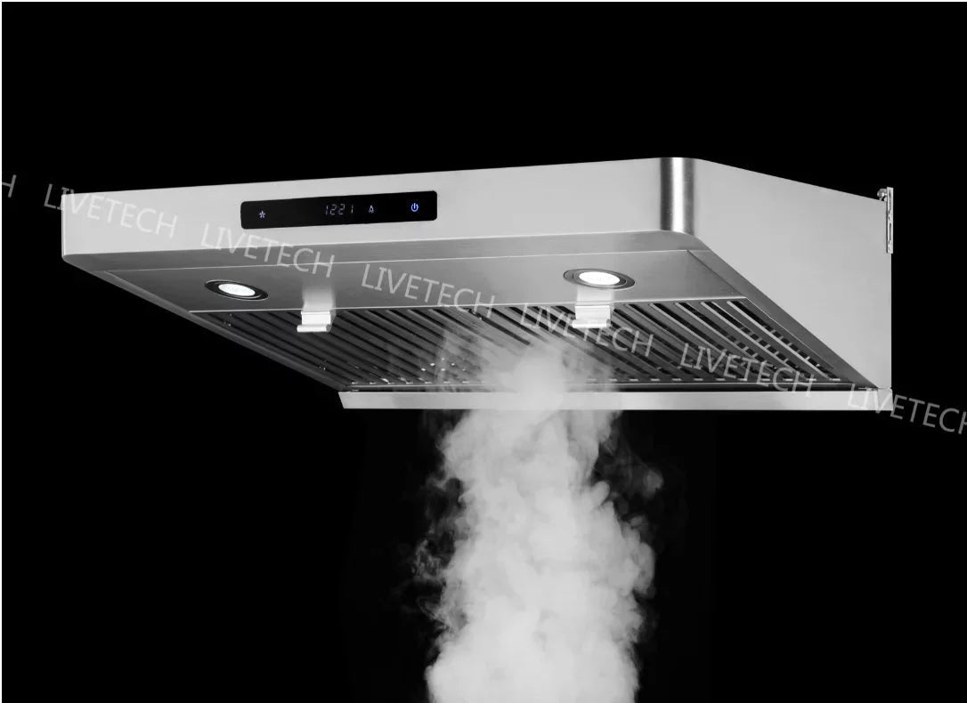Rear Vent --- LiveTech Stainless Steel 30 Under Cabinet Range Hood 800 CFM