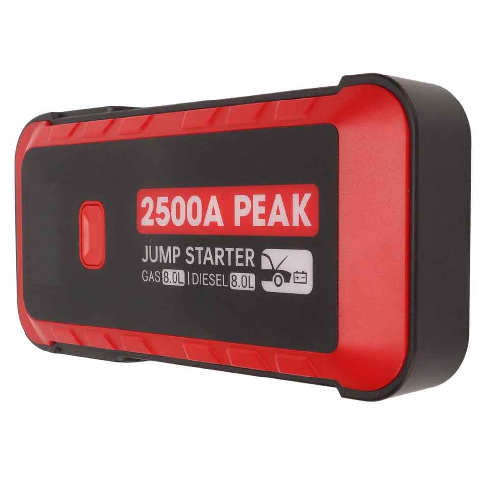Car Battery Jump Starter 2500A 25800mAh USB Fast Charge LCD Display Portable Jump Starter for 12V Vehicle Camping