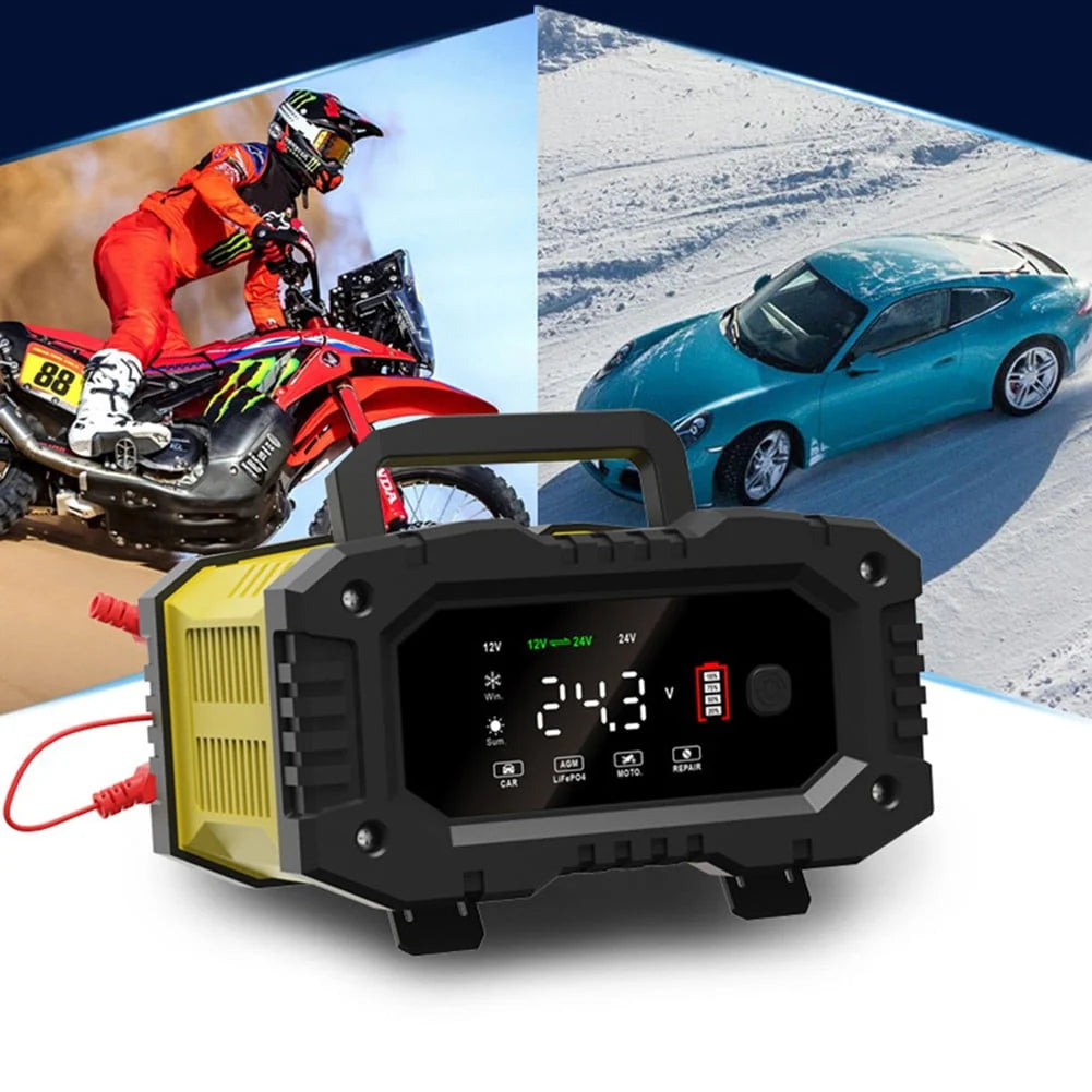 20A/10A Car Motorcycle Battery Charger 12V/24V Smart Charger Lithium Agm (European Rules)