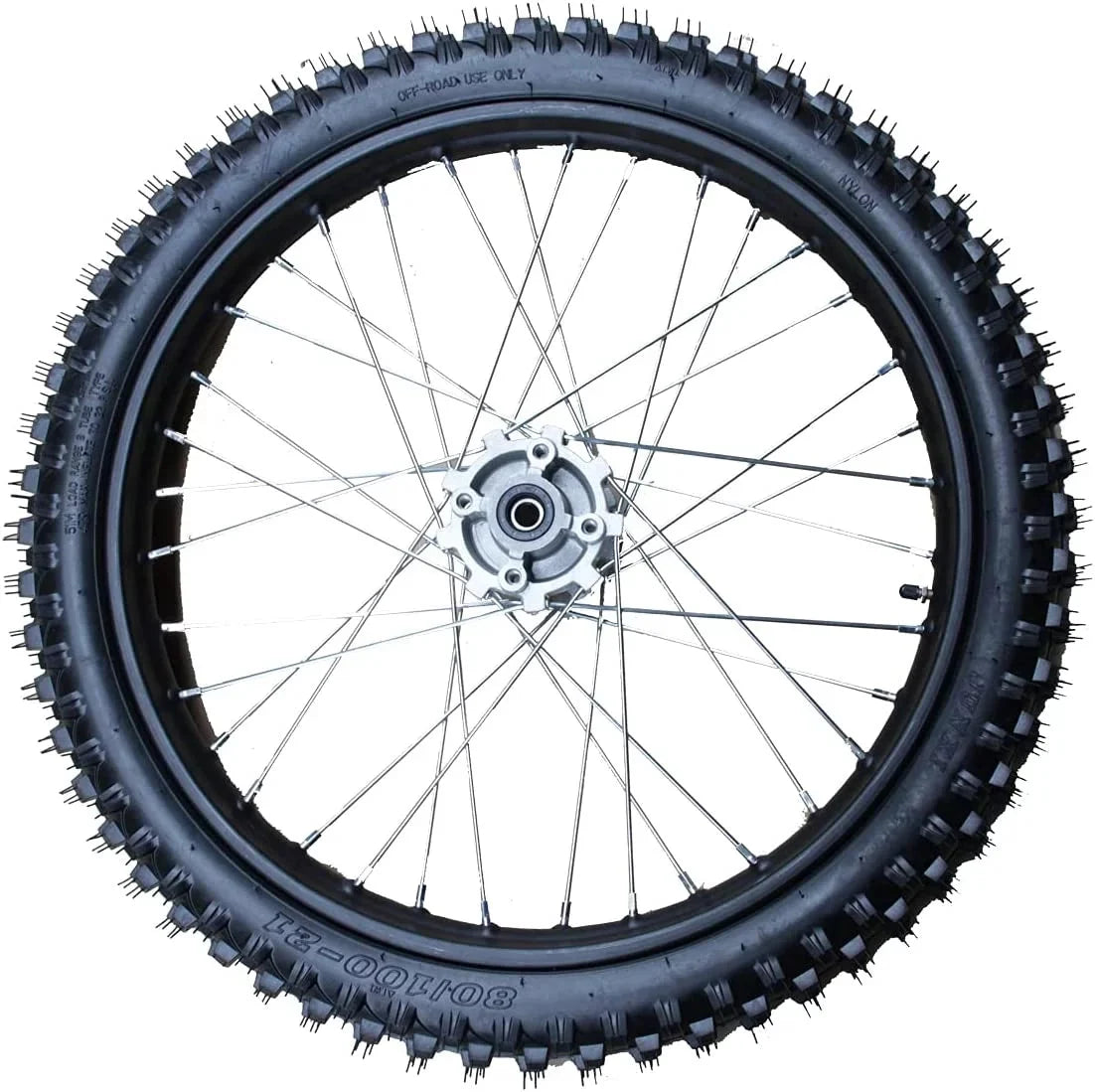 X-PRO 21 Front Wheel Rim Tire 80/100-21 with 15mm Bearing Assembly for Dirt Bikes(DO NOT FIT HAWK250)