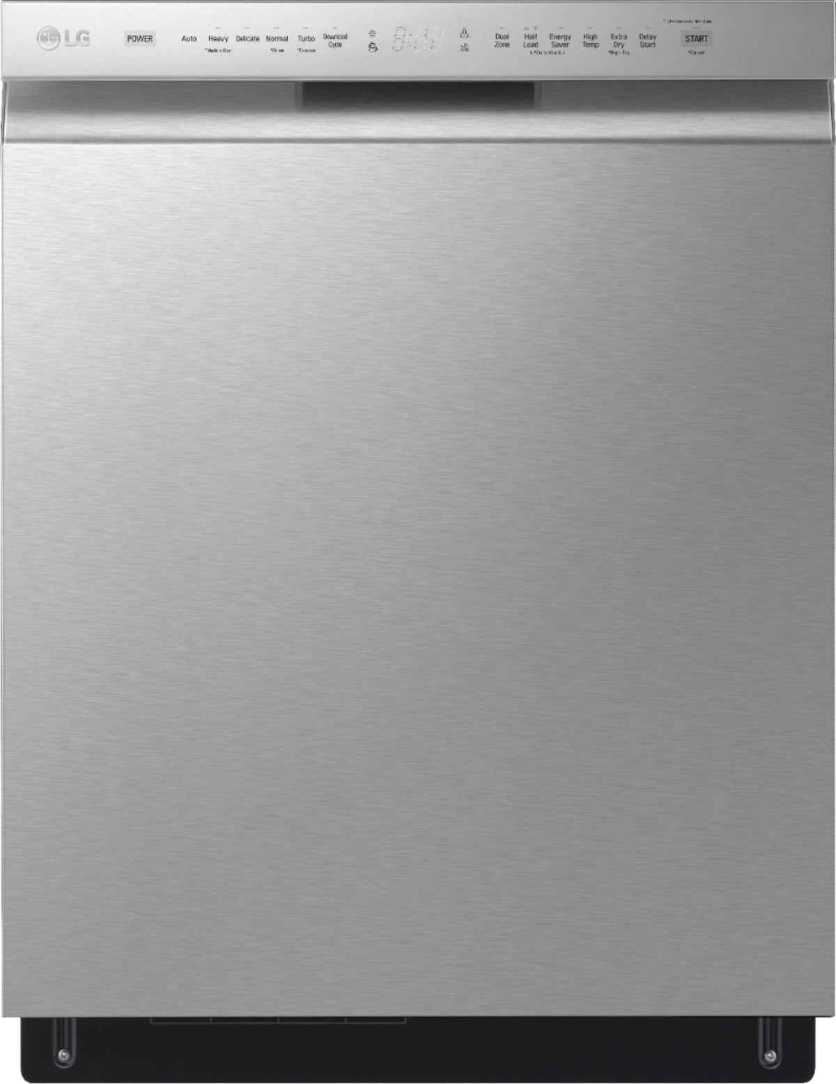 LG - 24 Front Control Smart Built-In Stainless Steel Tub Dishwasher with 3rd Rack, Quadwash, and 48dba - Stainless steel