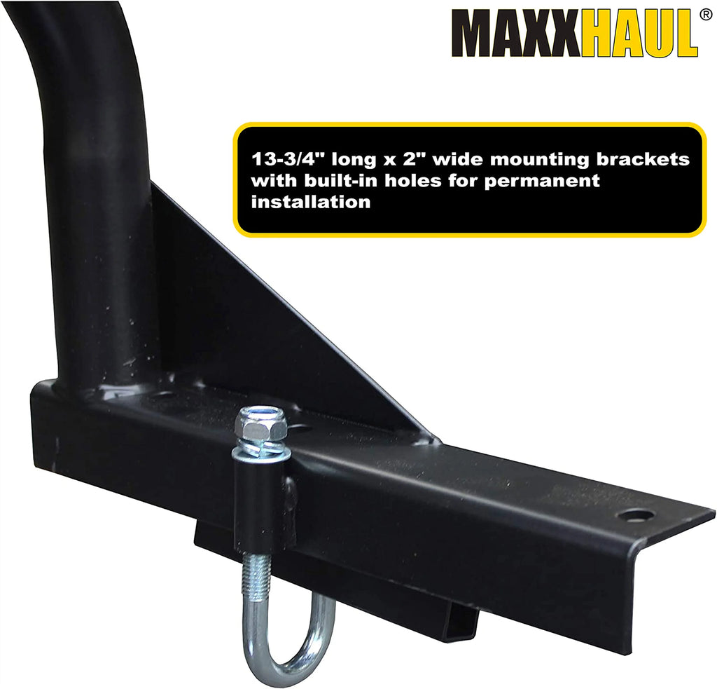 MaxxHaul 50241 Adjustable Steel Pick Up Truck Ladder Utility Racks-Pair, Black