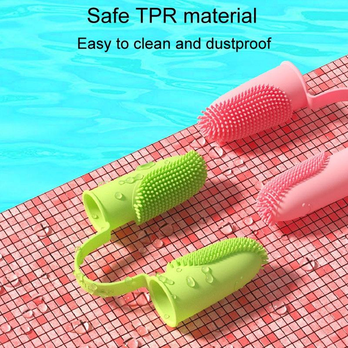 Finger Toothbrush for Dogs and Cats with Dual Design and 800  Bristles