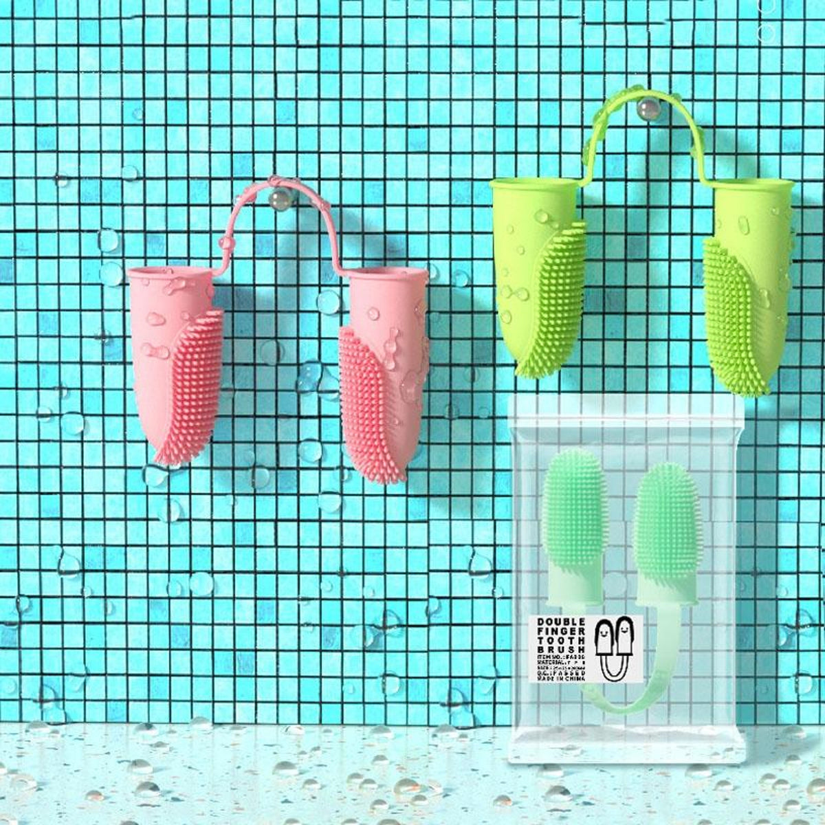 Finger Toothbrush for Dogs and Cats with Dual Design and 800  Bristles