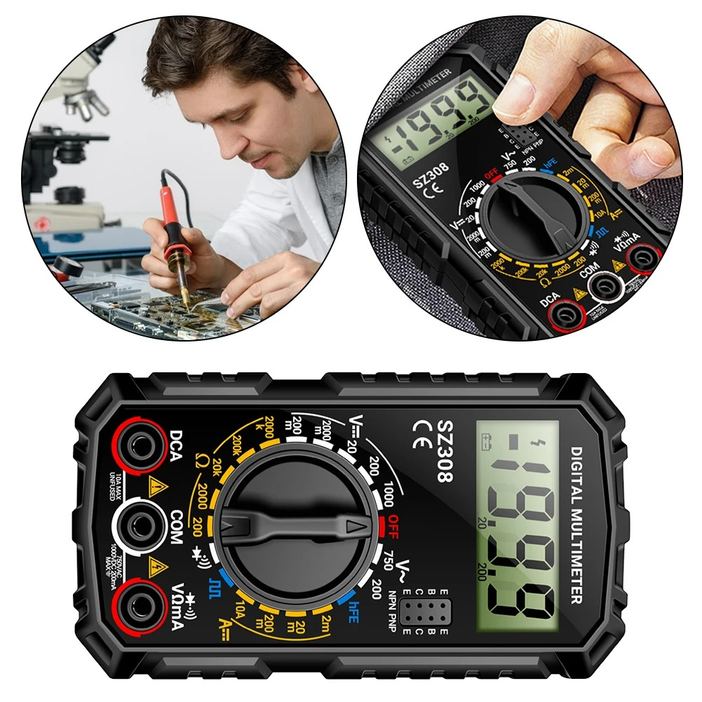 Digital Multimeter with Extended Probe Reach and Diode Testing for Electrical  Systems