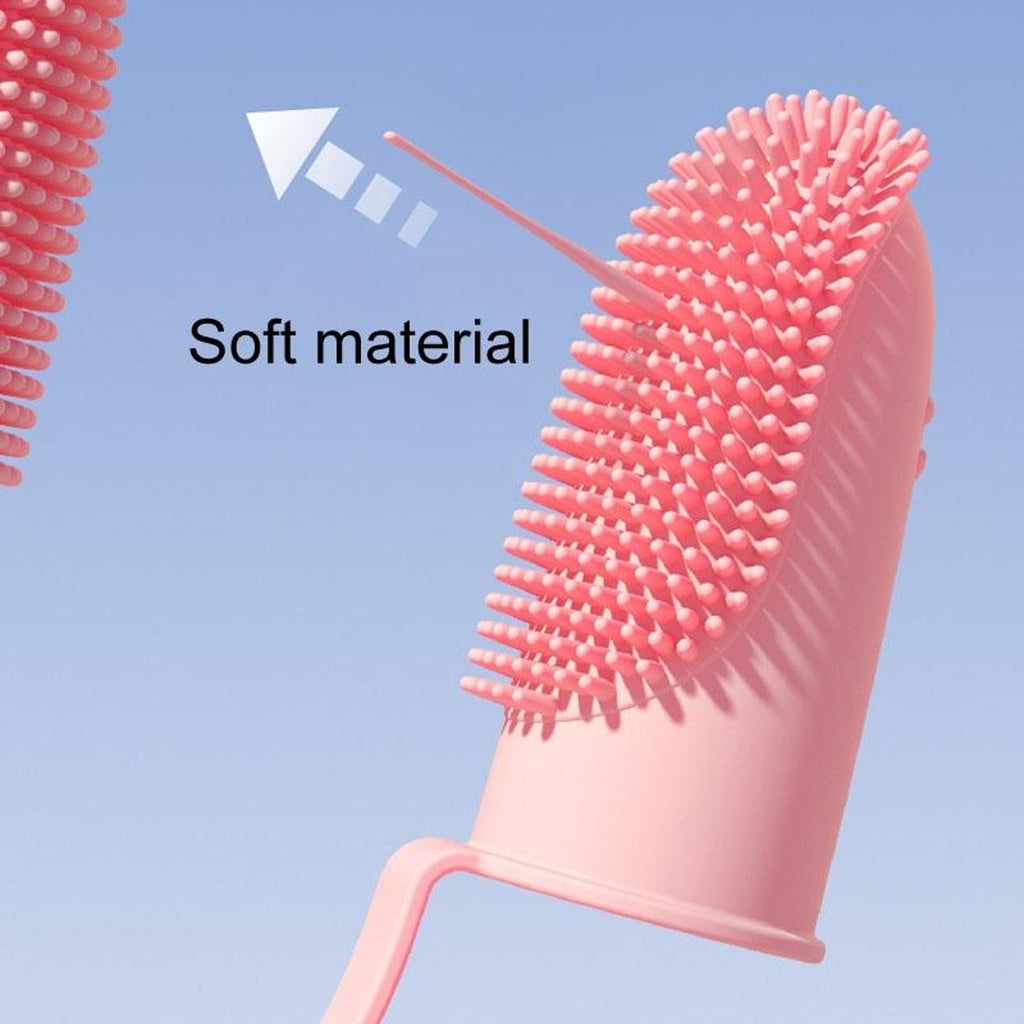 Finger Toothbrush for Dogs and Cats with Dual Design and 800  Bristles
