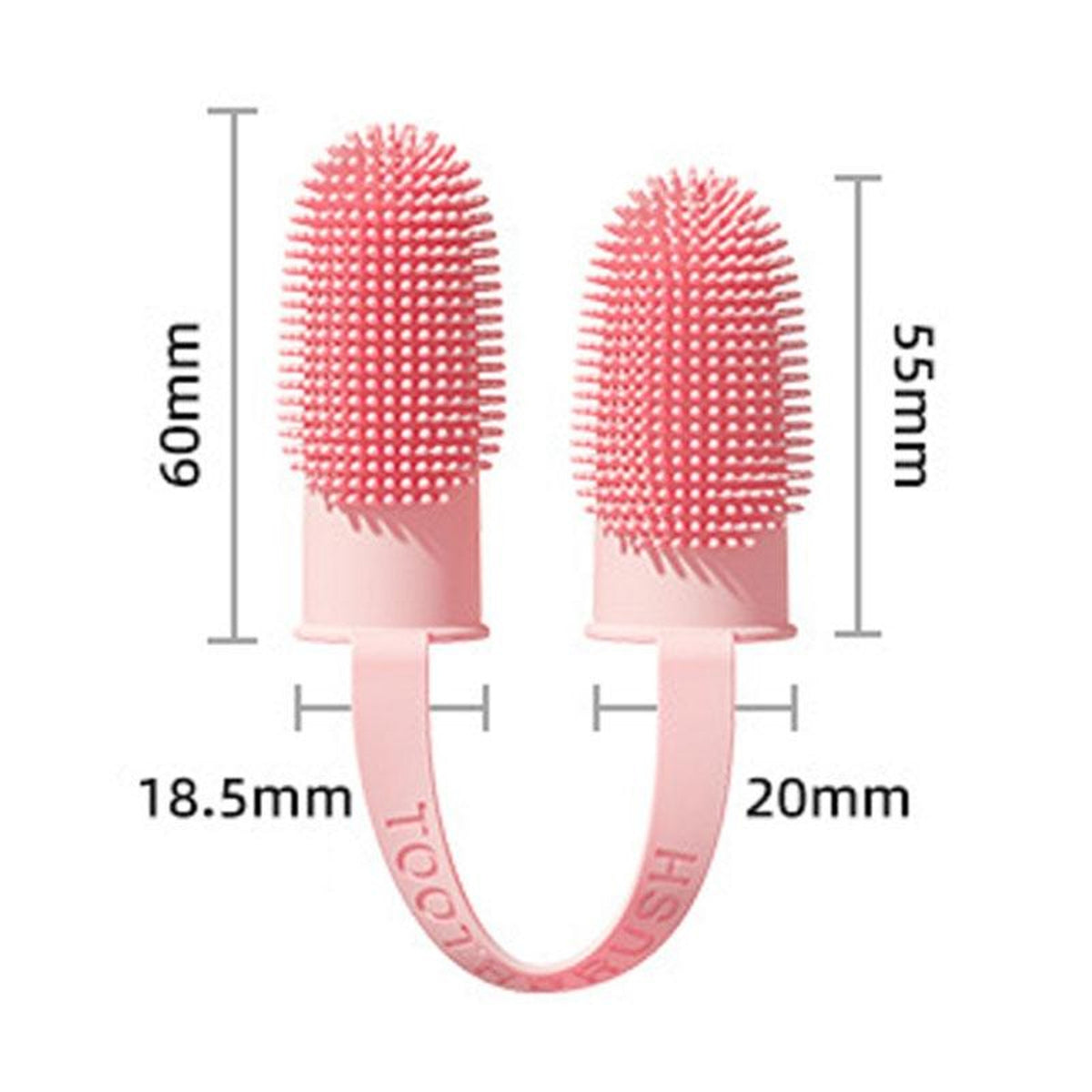 Finger Toothbrush for Dogs and Cats with Dual Design and 800  Bristles