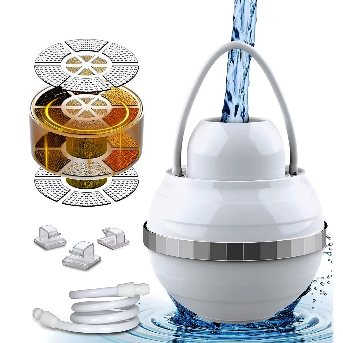 Faucet Mount Tub Filter with Eight-Layer Filtration and Mineral  Enrichment