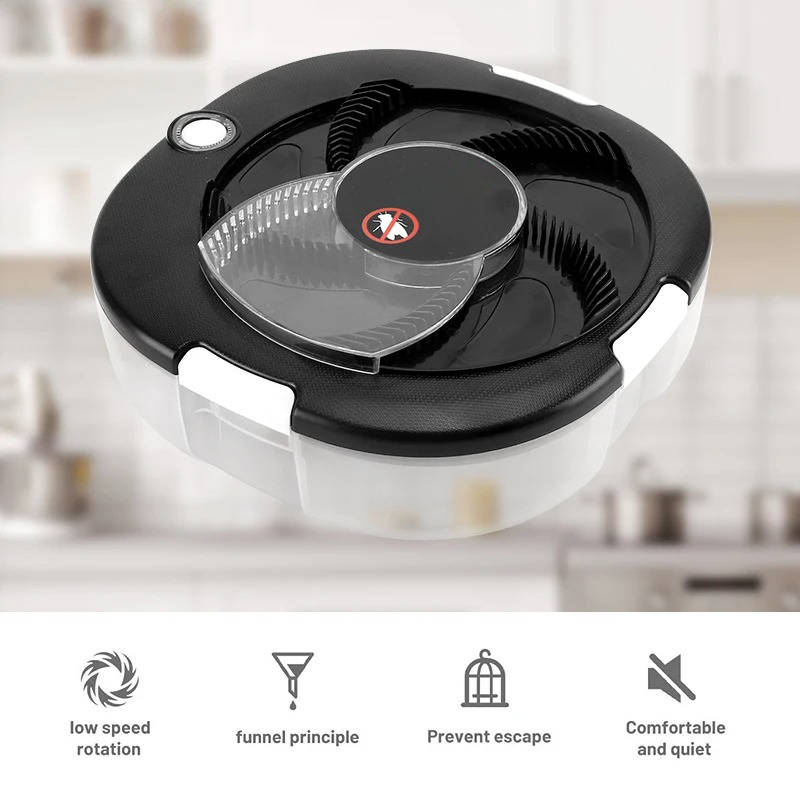 Electric Fly Trap with Rotating Arm and USB Charging, 72-Hour  Battery