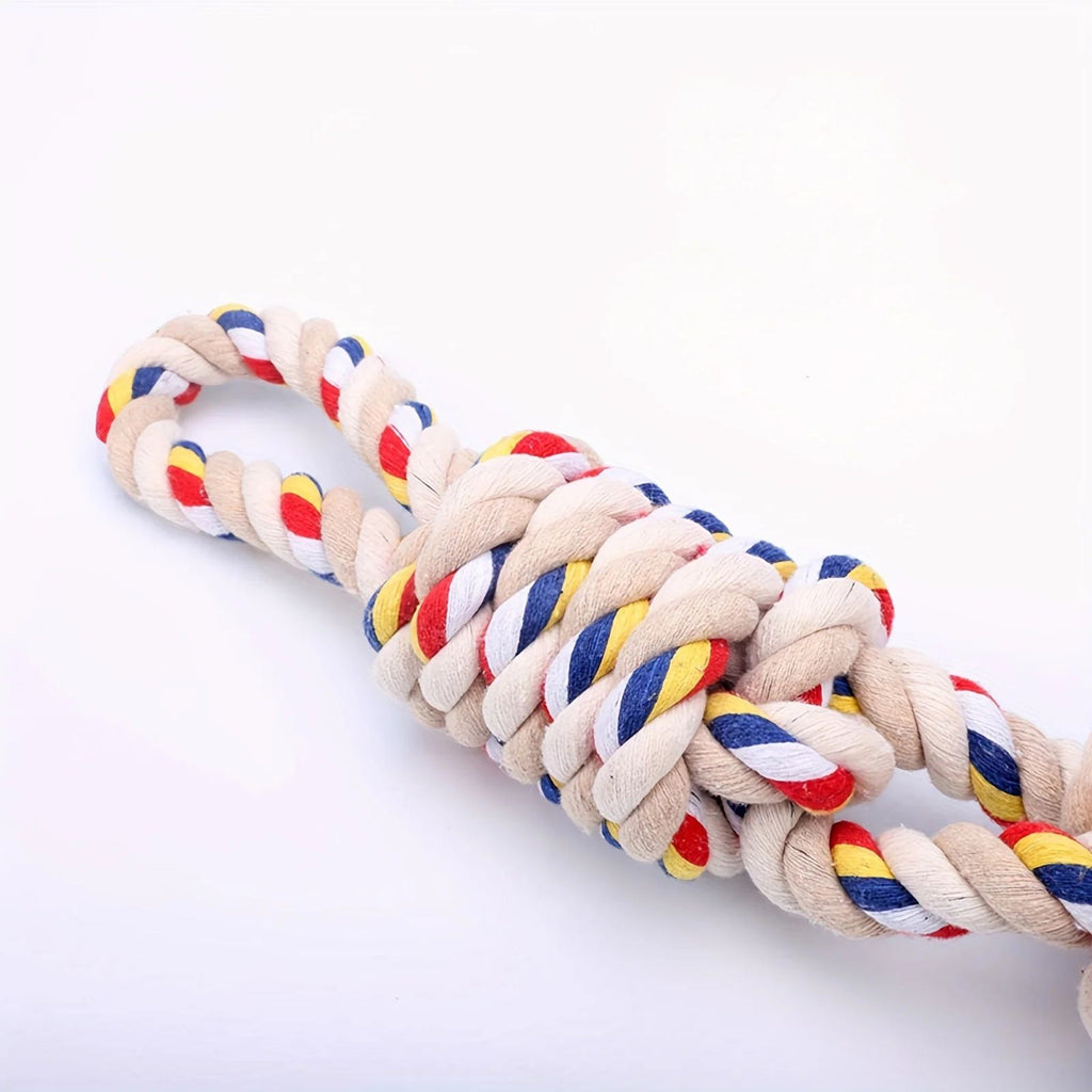 Cotton Rope Dog Toy with Twisted Fibers and Dental Cleaning Action for Medium Large  Dogs