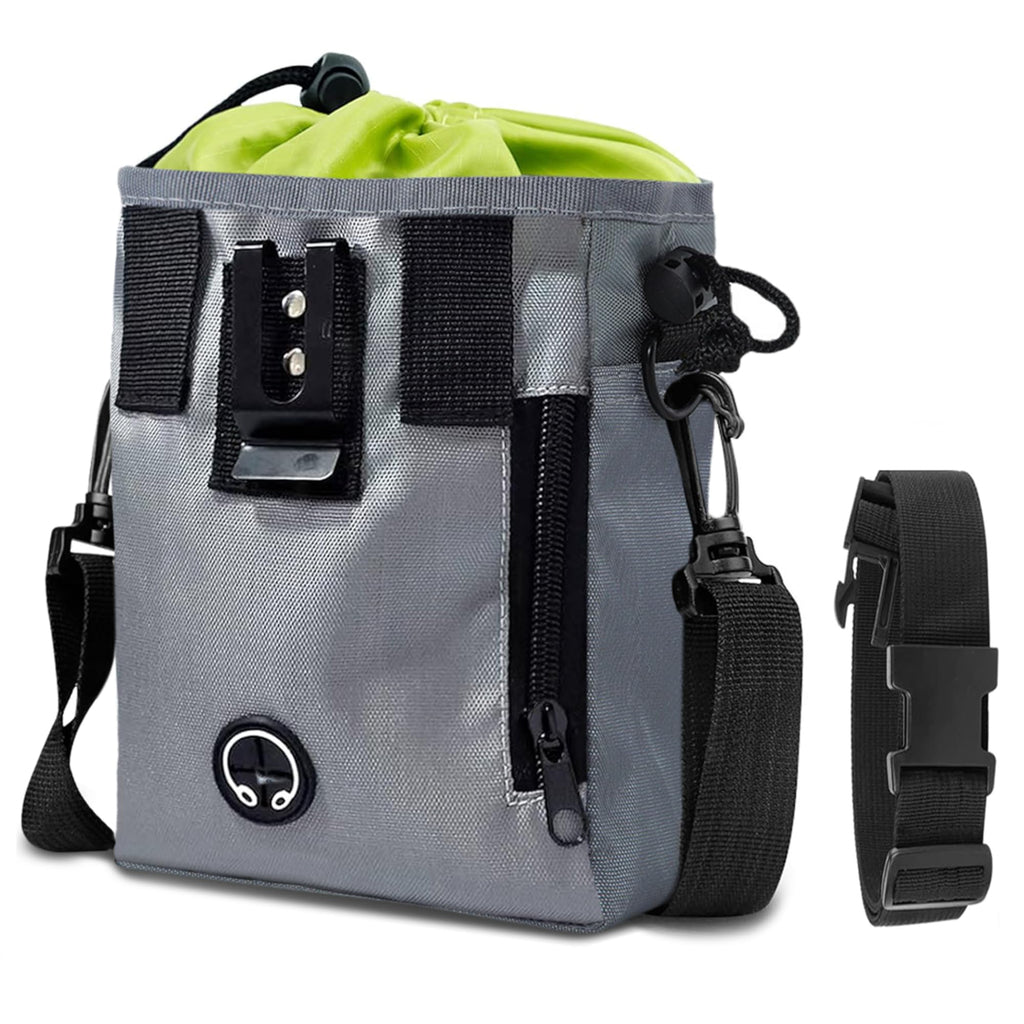Dog & Bird Training & Travel Treat Pouch Bag, Gray Pet Training Snack Bag