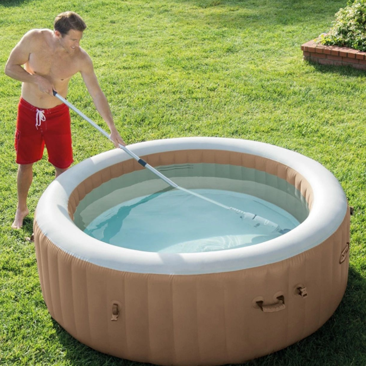 Cordless Pool Vacuum Cleaner with Dual Brush Heads for Above Ground  Pools