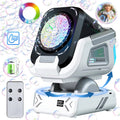 Automatic Bubble Machine with 150-Degree Rotation and 9-Color LED  Lighting