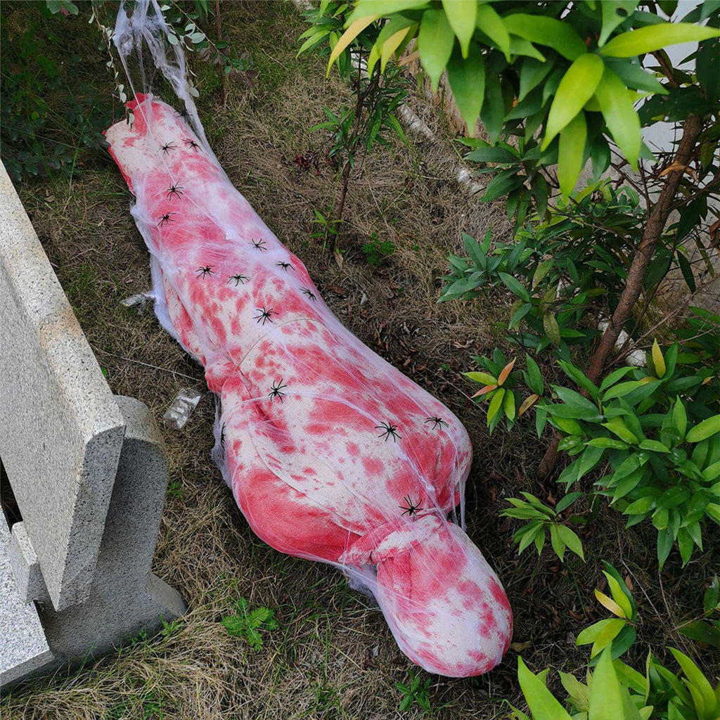 59-Inch Hanging Cocoon Corpse with Integrated Warm String Lights for  Halloween