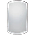 Modern Symmetrical Arches Architectural Wall Mirror with Beveled Edge and Floating Frame 21 inches W X 35 inches H-Brushed Nickel Finish Bailey Street