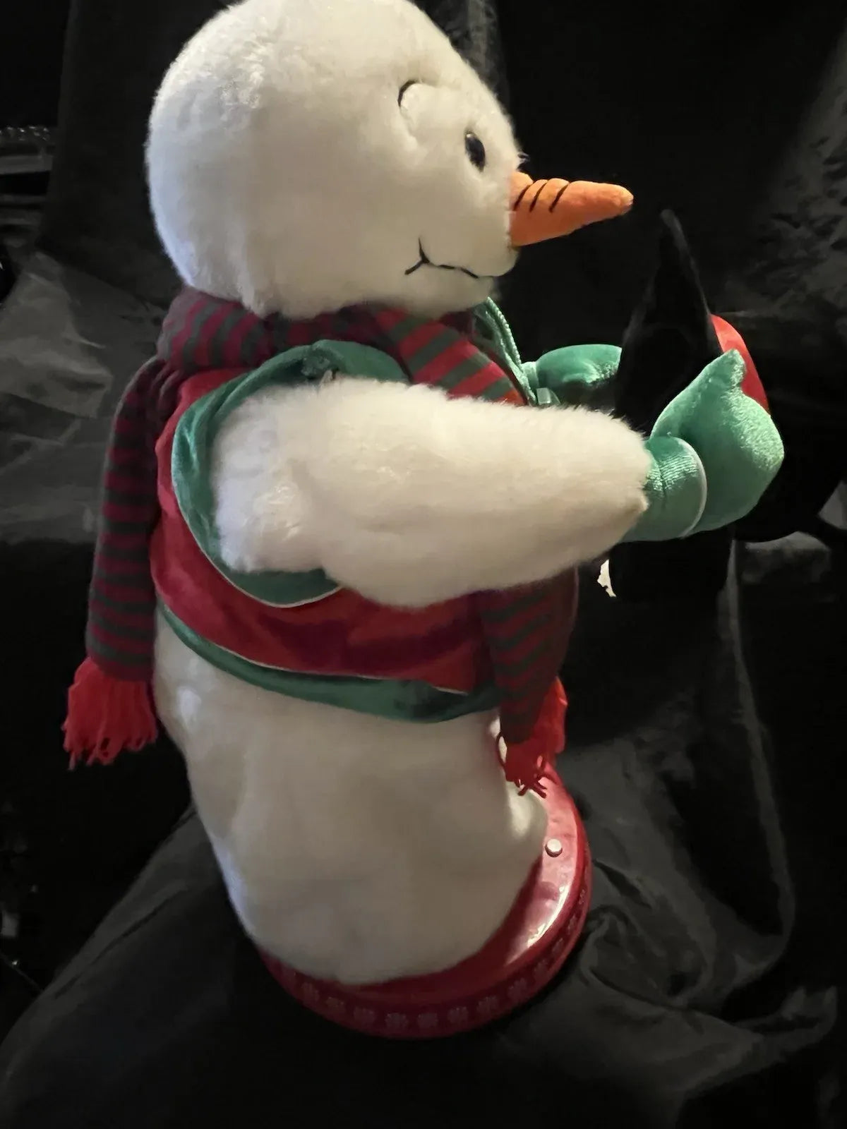 18 GEMMY SNOWFLAKE SPINNING, SINGING, DANCING, ANIMATED SNOW MISER SNOWMAN