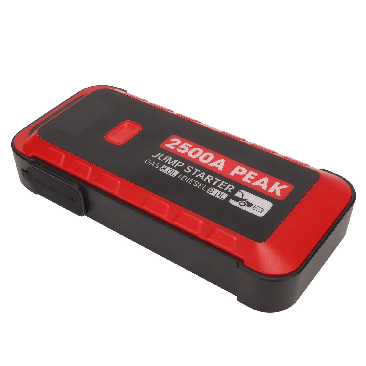 Car Battery Jump Starter 2500A 25800mAh USB Fast Charge LCD Display Portable Jump Starter for 12V Vehicle Camping