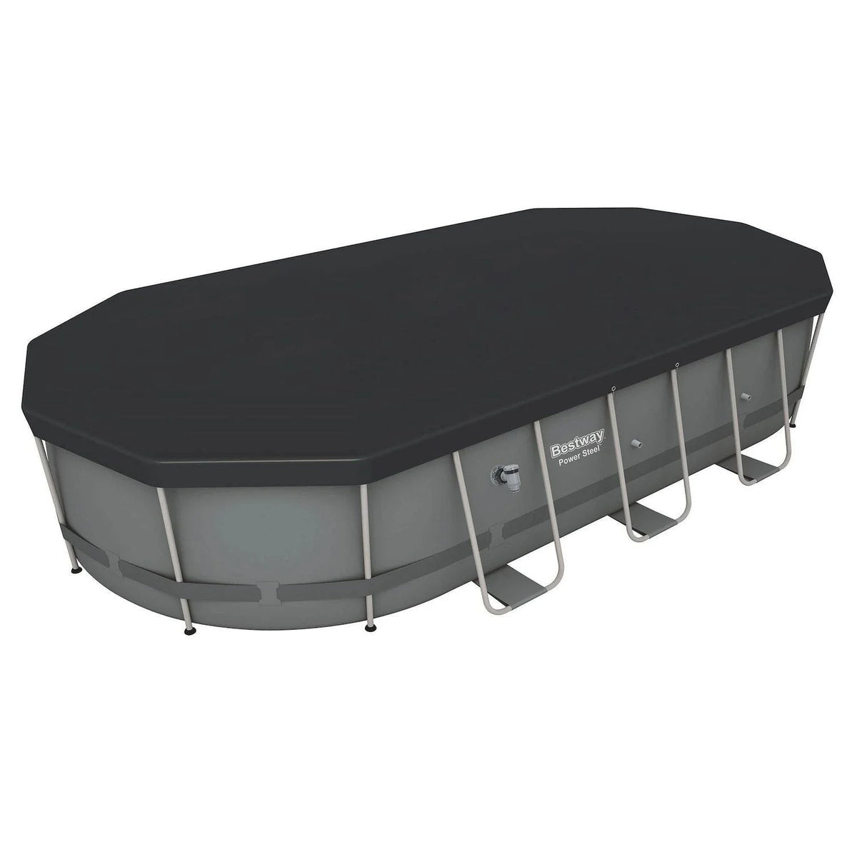 Bestway Power Steel 18ft x 9ft x 48in Above Ground Swimming Pool Set with Pump