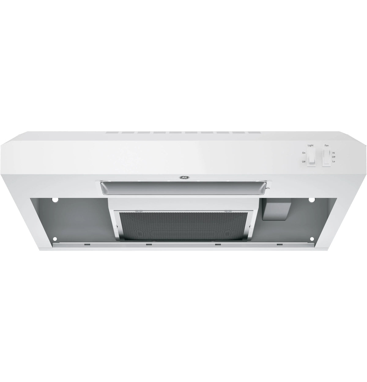GE - 24 Convertible Range Hood - White on white