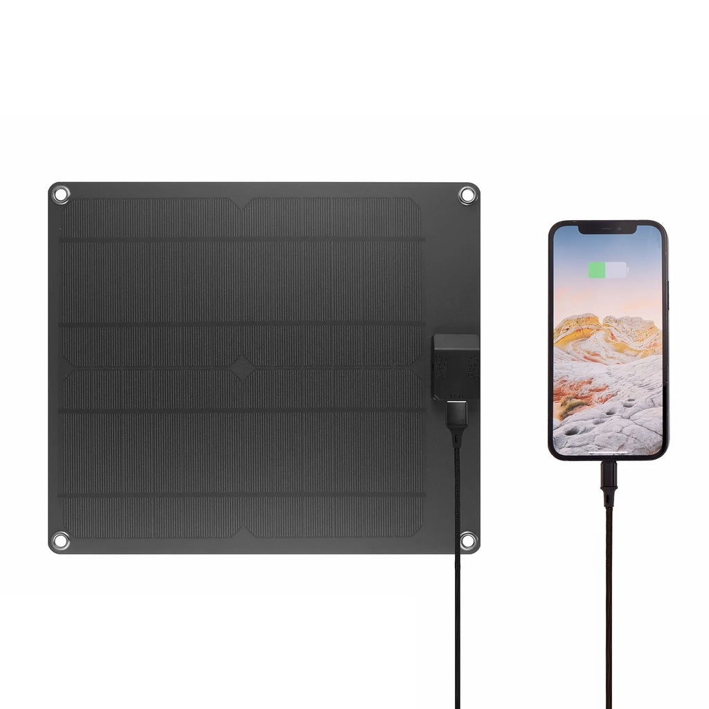 OWSOO 15W*4 5V/12V Solar Panel Car Battery with USB Chain Output Ports Portable Waterproof Trickle Battery & Maintainer for Car Boat Automotive RV Phones, Laptop Camera, 5V Devic