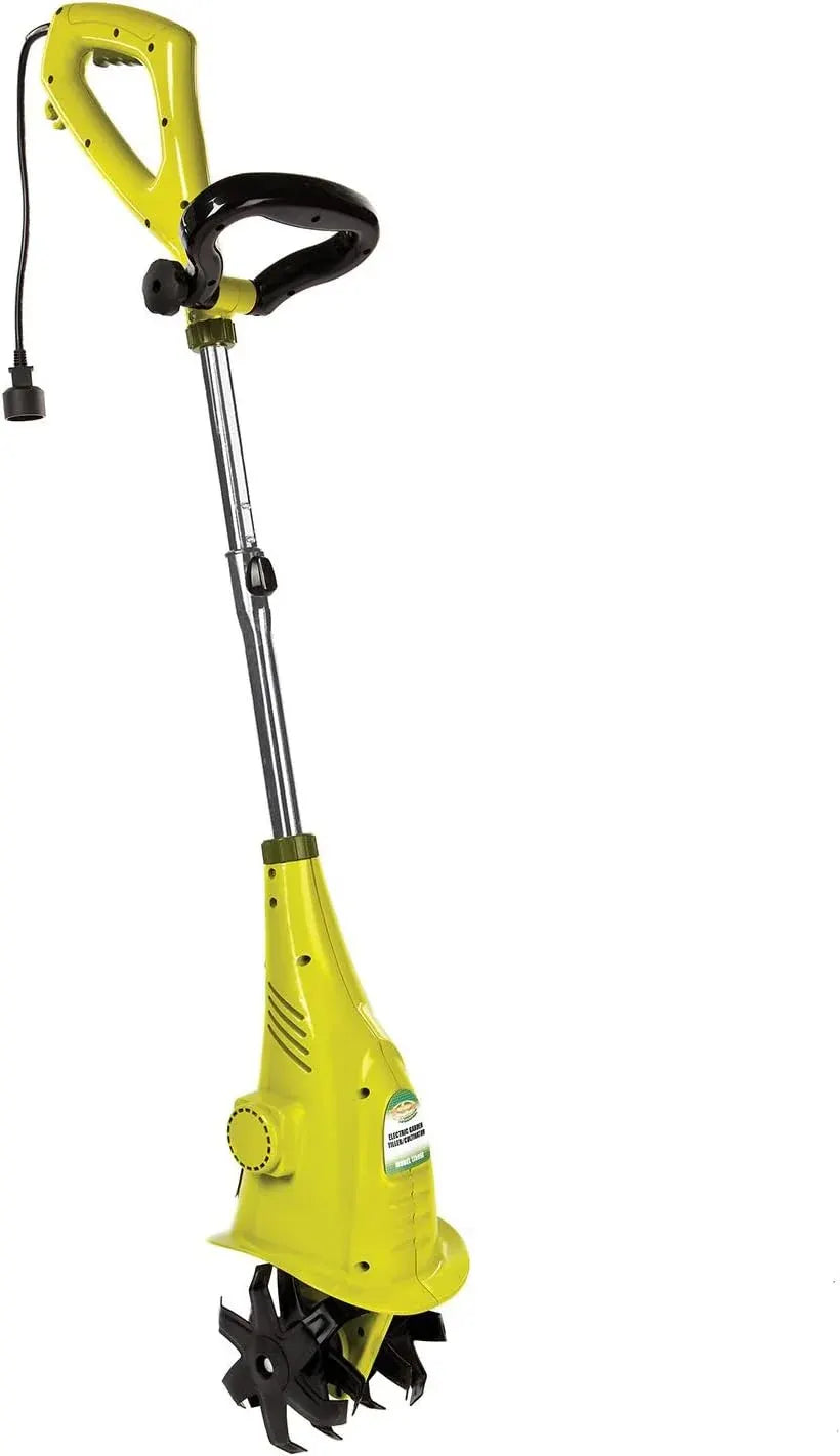 Sun Joe Electric Garden Tiller Cultivator, Steel Tines, 12 Amp, 16 Inch, Black - Heavy-Duty Gardening Machine & Equipment for Gardens, Lawns & Yards, TJ603E