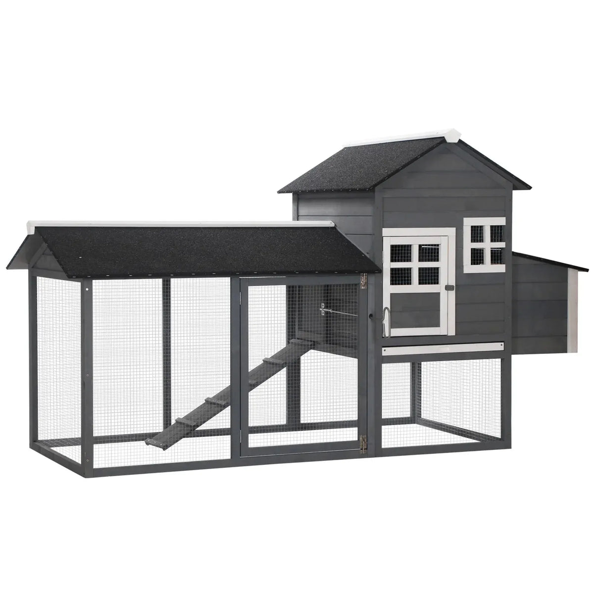 84'' Chicken Coop Deluxe Wooden House Hen Backyard Poultry Hutch Run Box