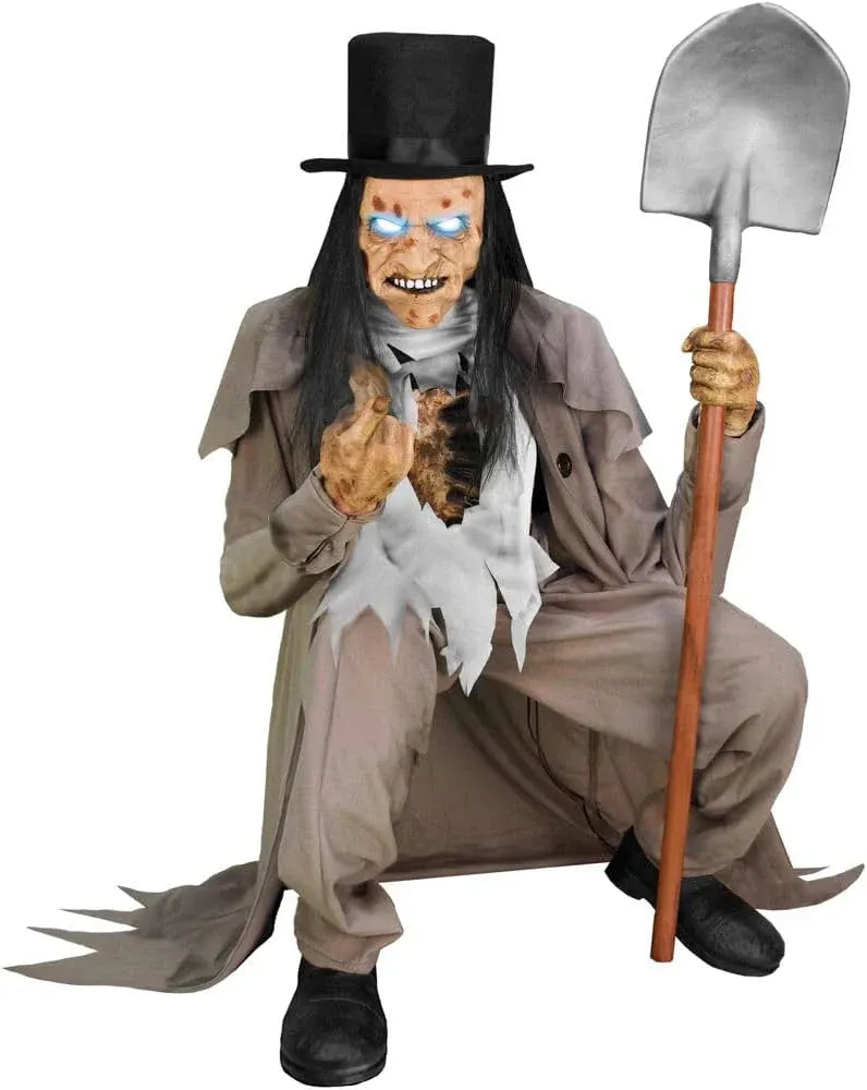 Haunted Hill Farm 7-Ft Animatronic Soul Harvester by Tekky, Halloween Animatronic, Spooky Prop & Party Decoration, Indoor & Covered Outdoor Creepy Witch Decor Motion-Activated Lights & Sound, LifeSize