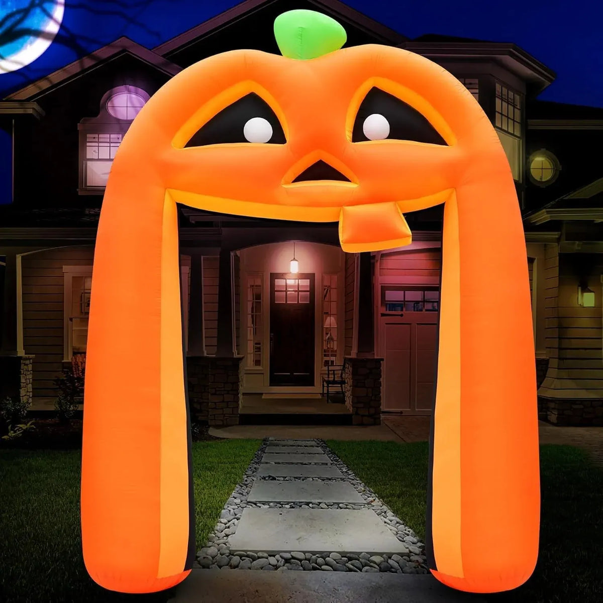 8FT Halloween Inflatable Pumpkin Monster Truck, Inflatable Vehicle Yard Decorations Built-in 8 LED for Halloween Inflatables Outdoor Decoration Home Party Supplies Lawn Halloween Decor