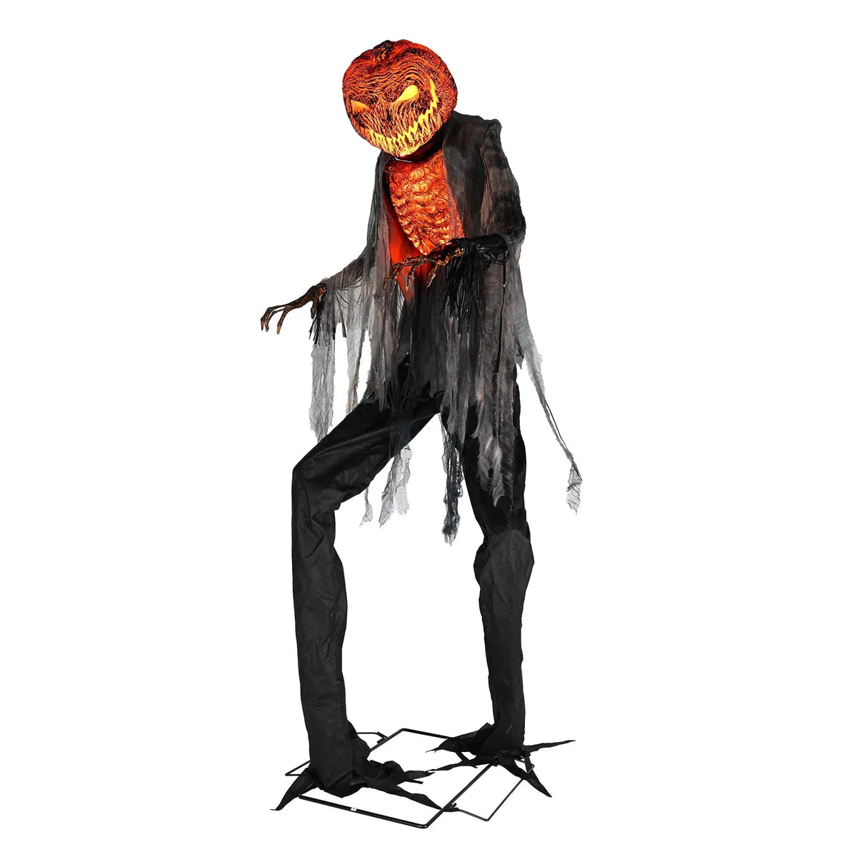 Yescom Scary Animated Pumpkin Halloween Decor 7 Ft with Motion & Sound Activated AC 100V-240V for Party Decoration