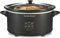 Hamilton Beach 6 Quart Set & Forget Programmable Slow Cooker with Defrost Function, Flexible Programming, Adjustable Countdown Timer, Large Dishwasher Safe Stoneware Crock and Glass Lid, Black (33765)