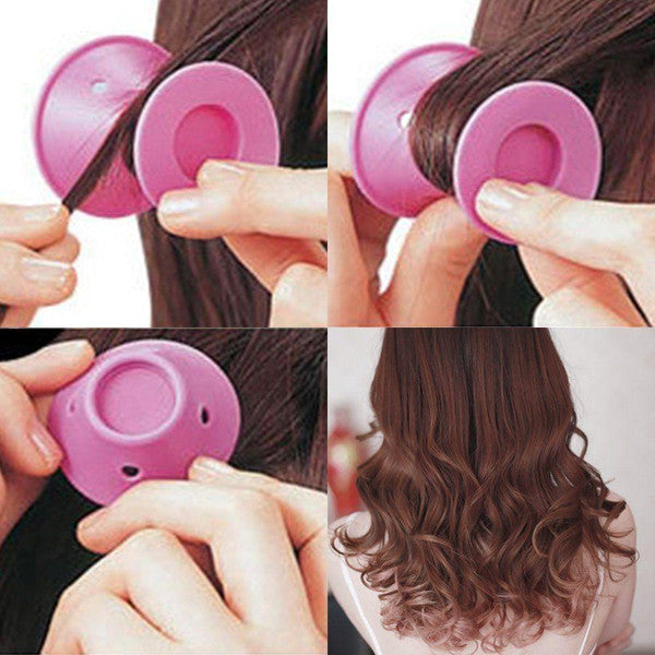 Heat-Free Silicone Hair Curlers with Medical Grade Material, Set of  10