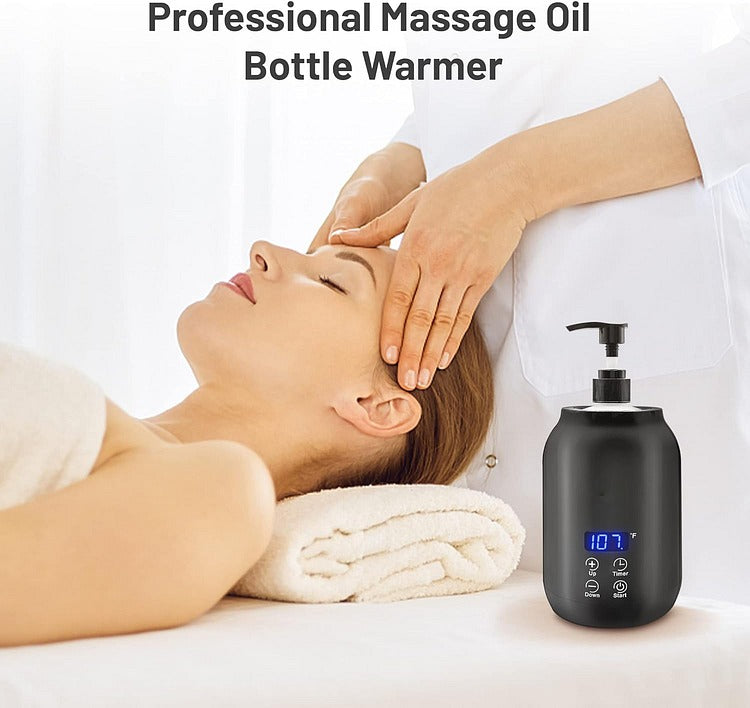Electric Massage Oil Warmer with 360 Degree Heating and Digital Temperature  Control