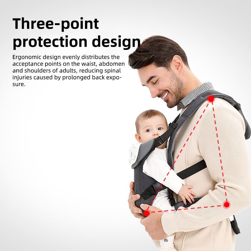 Adjustable Baby Wrap Carrier with M-Position Leg Support and Three Carry Positions, Birth to 36 Months