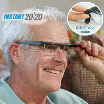 Adjustable Focus Glasses for Near and Far Vision with Dial-Control Precision Adjustment